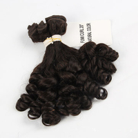1 Bundle Brazilian Bouncy Curly Fumi Curl Human Virgin Hair Extensions Natural Color