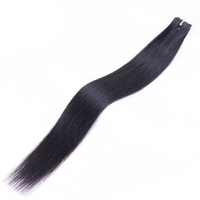 1 Piece Seamless Tape Human Virgin Hair Extensions Brazilian Straight Hair Natural Color