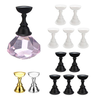 1 Set Crystal Nail Tip Practice Display Holder Stand Nail Art Salon Pillar Manicure Tools