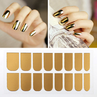1 Sheet Gold Silver Metal Nail Art Sticker Mirror Effect Nail Decoration Manicure Decal