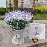 10 Heads Artificial Lavender Silk Flower Charismatic Bouquet Wedding Home Decor