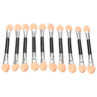 10 Pcs Double-end Eye Shadow Lip Brush Sponge Eyeliner Makeup Brushes