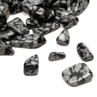 100g DIY Crystal Alabaster Gravel Bulk Tumbled Snowflake Obsidian Stones Polished Crystal