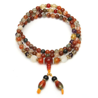 108pcs 5mm Unisex Bracelet Natural Crystal Agate Buddhist Prayer Bracelet