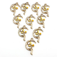 10pcs DIY Pendant Jewelry Alloy Moon Wizard Pendant