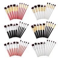 10Pcs Makeup Brushes Set Face Powder Blush Contour Foundation Cosmetic Brush