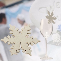 10Pcs Snowflake Wedding Name Place Cards Wine Glass Laser Cut Pearlescent Card Party Accessories