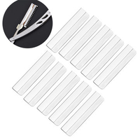 10Pcs Stainless Steel Barber Hairdressing Blade Manual Shaver Razor Men Hair Salon Eyebrow