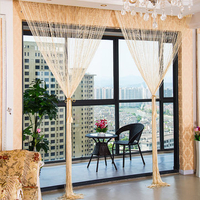 1.0x2.0m Glitter String Bead Door Curtain Panels Fly Screen Room Divider Voile Curtains Net