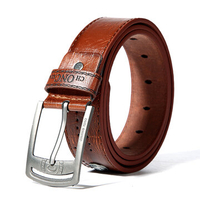 110CM Men Retro Cowboy Leather Belt