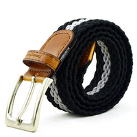 115CM Men Casual Nylon Elastic Belt Outdoor Sports Needle Buckle Canvas Belt