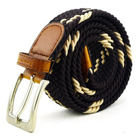 115CM Men Elastic Durable Nylon Belt Outdoor Sports Casual Pin Buckle Waistband
