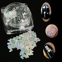 12 Boxes Nail Art Glitter Dust Powder Silver Laser Sequins Sheets Tips Manicure Decoration Set