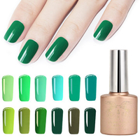12 Colors Spring Gorgeous Green Series Nano UV Gel Polish Soak-off Nail Art 12ml