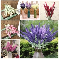 12 Heads Artificial Lavender Flower Bouquet Home Wedding Garden Decor