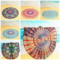 12 styles Bohemian Style Beach Yoga Towel Thin Chiffon Mandala Round Bed Sheet Tapestry
