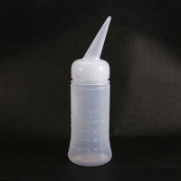 120ml Plastic Bottle Hair Styling Hairdressing Spiry Mouth Measuring Salon Applicator