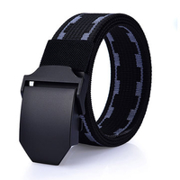 125cm Men New Canvas Nylon Waistband Durable Outdoor Sports Casual Automatic Buckle Belt
