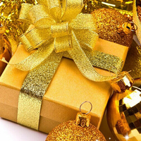 12mm 25 Yards Wire Edge Gold Silver glitter Effect Ribbon Wedding Party Gift Packing Accessories