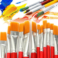 12pcs Nylon Art Flat Tip Watercolor Oil Pen