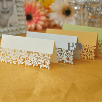 12Pcs Wedding Place Name Cards Leaf Personalised Tableware Seating Decoration