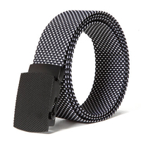 130CM Mens Casual Comfortable Nylon Dots Smooth Buckle Waist Outdoor Military Tactical Belt