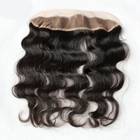 13*2 100% Human Virgin Hair Extensions Loose Wave Lace Front Closure Natural Color