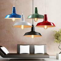14" Retro Metal Coolie Lampshade Ceiling Light Pendant Shade Fitting Home Coffee Shop Decor
