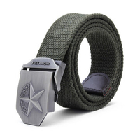140cm Five-Pointed Star Extended Thickening Canvas Weaving Buckle Belt