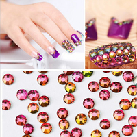 1440 Pcs Nail Art Colorful Flame Drill Rhinestones Makeup Decoration Glitter Gems Beads