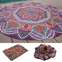 145cm Printing Thin Chiffon Beach Towel Mandala Round Bed Sheet Tapestry Tablecloth Decor