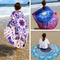 145cm Round Circle Beach Spa Bath Towel Thick Yoga Mat Mandala Bed Sheet Tapestry
