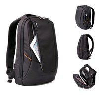 15 Inch Nylon Backpack With Earphone Hole Business Travel Waterproof Expandable Laptop Bag For Men