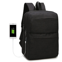 15 Inch Nylon Laptop Bag With Dual USB Charger Casual Business Backpack For Men