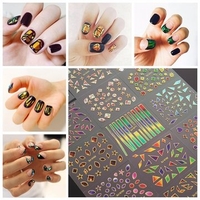 15 Sheets Nail Art Transfer Stickers 3D Design Manicure Tips Decal Decoration