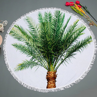 150cm Coconut Palm Printed Beach Towel Yoga Mat Blanket Tapestry Tablecloth Tassel Silk Scarf