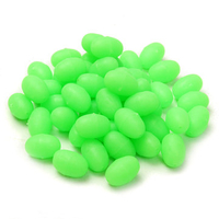 150pcs 10*15mm Oval Large Green Luminous Glow Soft Beads
