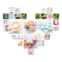 16PCS Squishy Squeeze Healing Toy Seal Cat Paw Bear Kawaii Collection Stress Reliever Gift Decor