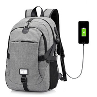 17 Inch Nylon Anti-theft Laptop Bag With USB Charger Casual Business Backpack For Men Women
