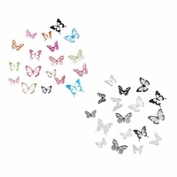 18 Pieces 3D Butterfly Crystal Transparent Decor Wall Sticker Home Wall Decals