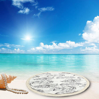 180CM Round Indian Hippie Bohemian Tapestry Beach Decor Roundie Mandala Boho Yoga Mat