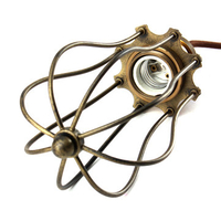 185MM DIY Vintage Pendant Trouble Light Bulb Guard Wire Cage Ceiling Hanging Lampshade
