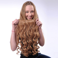 1Pc Clips Synthetic Long Curly Clip In Hair Extensions Hairpiece For Women Wig Extension
