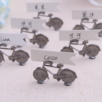 1Pcs Bicycle Shape Name Number Table Place Card Holder Bike Pattern Wedding Party Favor