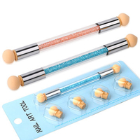 1Pcs Dual-ended Sponge Blooming Nail Pen Drawing Dotting UV Led Polish Manicure Tool
