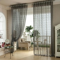 2 Panel Jacquard Window Screening Sheer Curtains Bedroom Living Room Home Decor 4 Colors