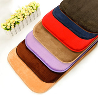 2 Sizes Choice Solid Color Soft Flannel Mat Bathroom Anti Skid Carpet Mattress Supplies