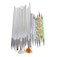 20Pcs Nail Brushes Doting Pen Kit Manicure Tools Drawing Painting Liner Shaped DIY Design