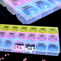 21 Grids Plastic Nail Tools Storage Box Nails Art Rhinestone Decoration Case