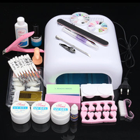 220V 36W White Cure Lamp Dryer UV Gel Nail Art Tools Sets Kits